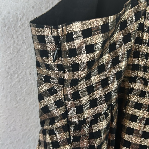 Perfect like new J.Crew Lurex Gingham Tired Mini Dress Size 10 - Picture 9 of 9